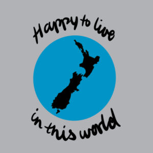 Happy to live in NZ - Mens Block T shirt Design