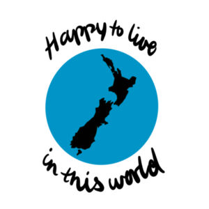 Happy to live in NZ - Womens Curve Longsleeve Tee Design